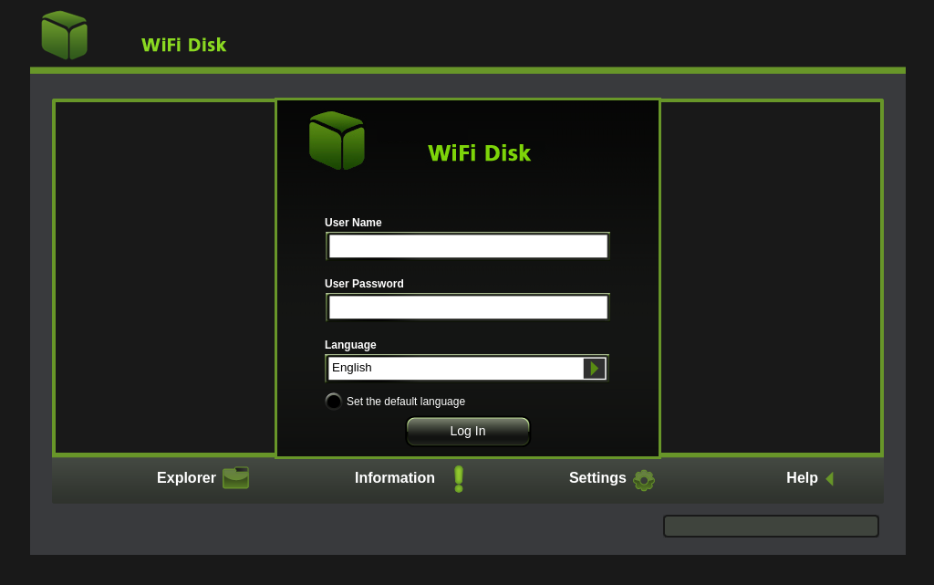 WiFi router login page