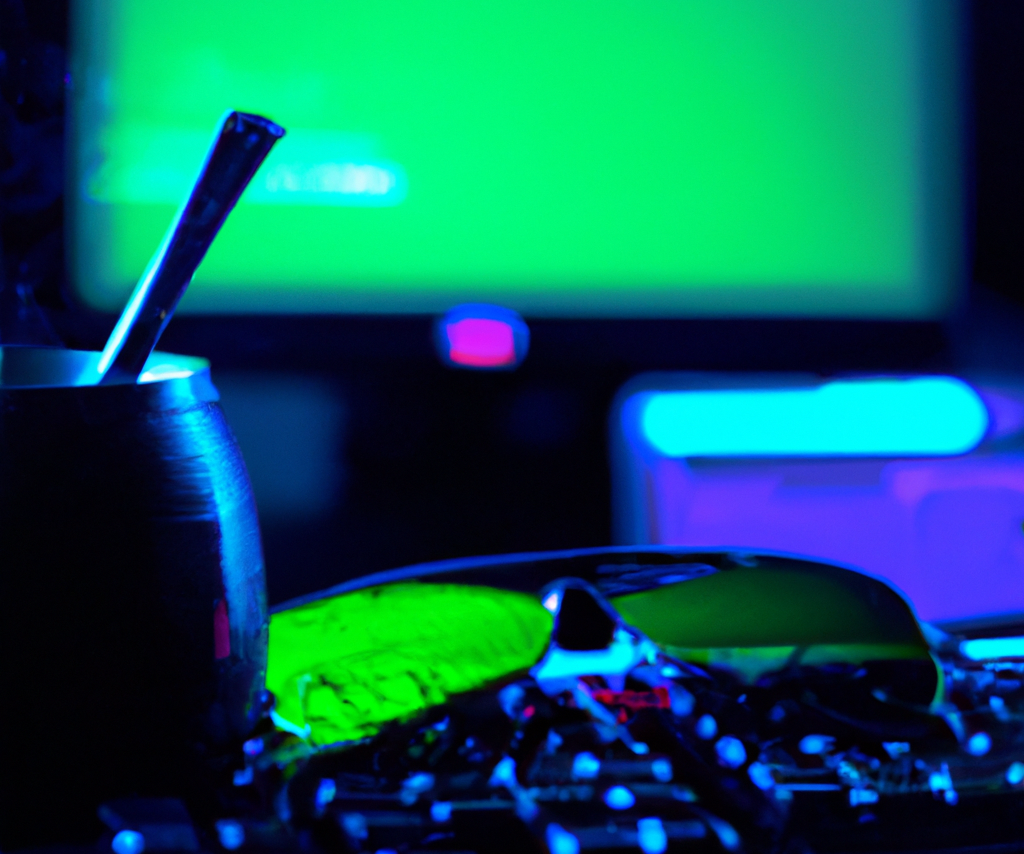 Thumbnail containing a hacker themed image of mate tea and sunglasses